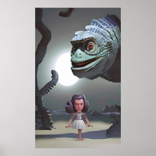 The Beach Girl and the Monster Ken Gage Poster