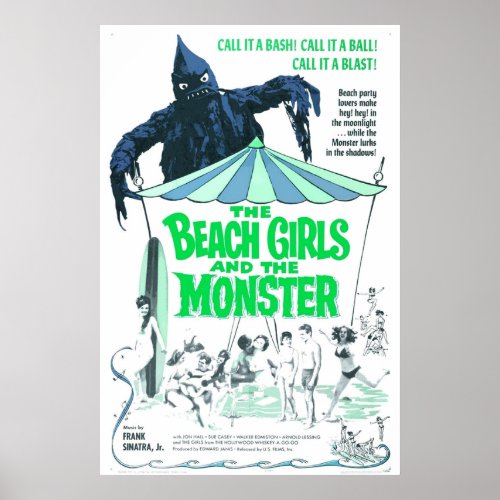 The Beach Girls and the Monster Poster