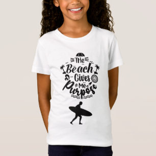 The Beach Gives Me Purpose   Minimalist Surfing T-Shirt