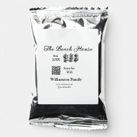 The beach house add family name Q R scan wifi webs