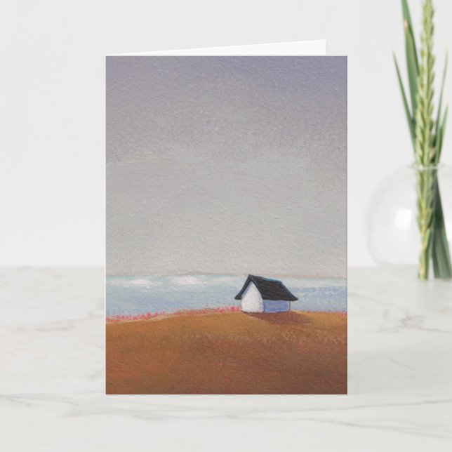 The Beach House - pretty seaside art CUSTOMIZE IT Card (Front)