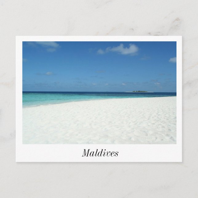 The Beach in Maldives Postcard (Front)
