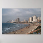 The Beach In Tel Aviv Poster at Zazzle