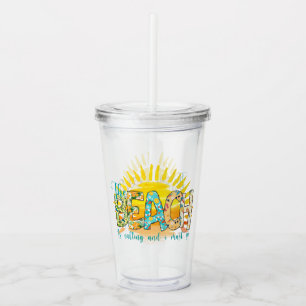 The Beach is Calling and I Must Go Acrylic Tumbler