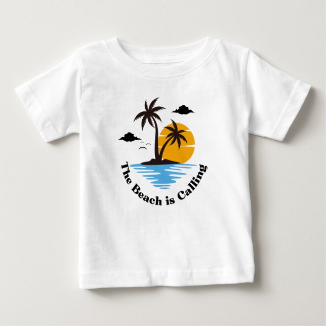 The Beach Is Calling Family Vacation T-Shirt (Front)