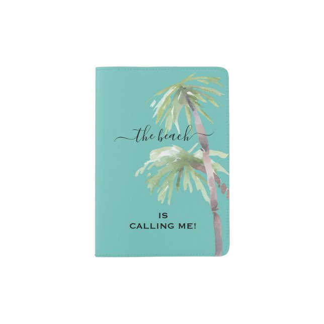 The Beach is Calling Me Custom Tropical Passport H Passport Holder (Front)