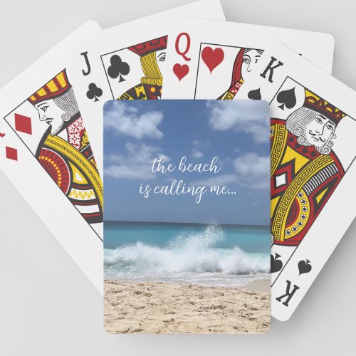 The Beach is Calling Me Tropical Paradise  Poker Cards