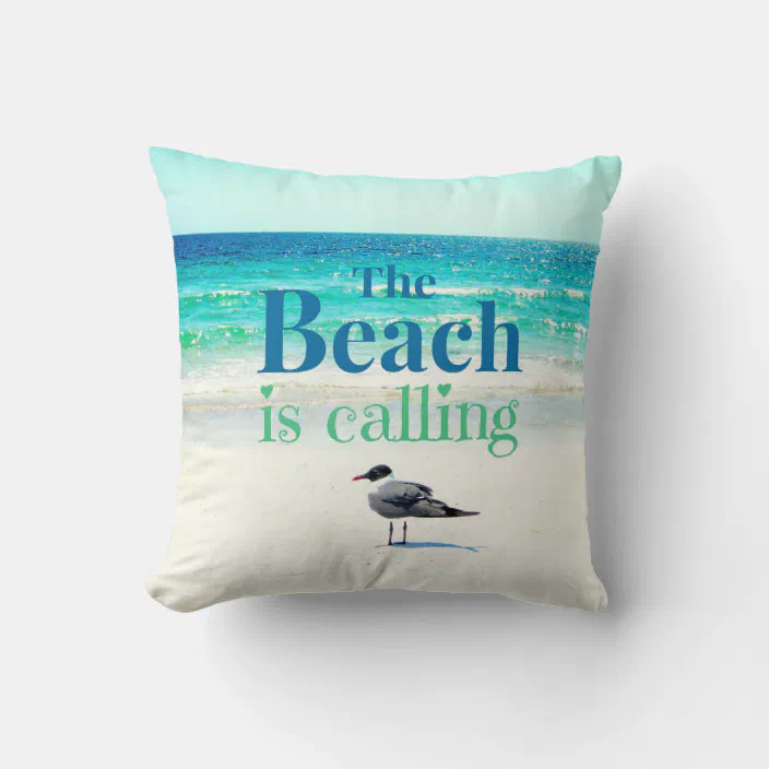 SEAGULL COOL IDEAL GIFT PRESENT CUSHION COVER 16X16" 