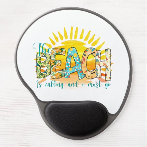 The Beach Is Calling  Sunset Gel Mouse Pad