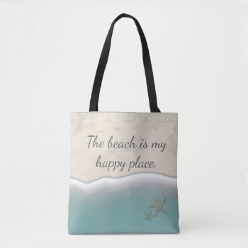 The Beach Is My Happy Place-beach Bag-tote Tote Bag by RMJJournals at Zazzle