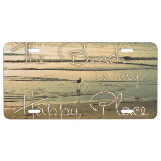 The Beach is My Happy Place License Plate
