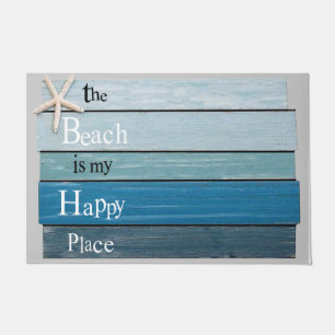 The Beach Is My Happy Place Mat, Beach House Doormat