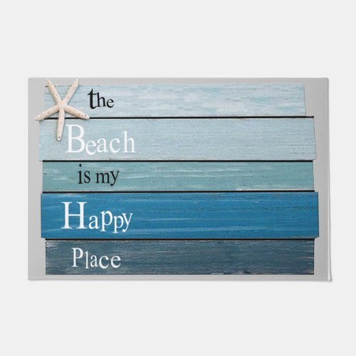 The Beach Is My Happy Place Mat Beach House Doormat