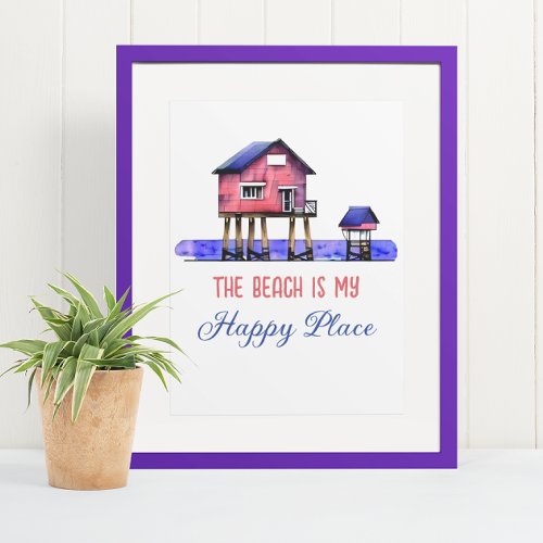 The Beach is my Happy Place Photo Print