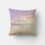 The Beach Is My Happy Place Pillow at Zazzle
