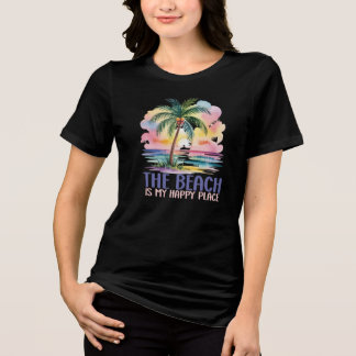 The Beach is My Happy Place Tri-Blend Shirt