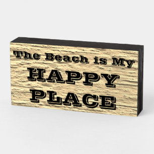 "The Beach is My HAPPY PLACE" Wood Box Sign
