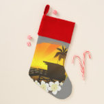 The Beach Life Christmas Stocking<br><div class="desc">Original vector art of a lifeguard house on a beach.</div>