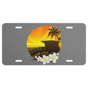 The Beach Life License Plate