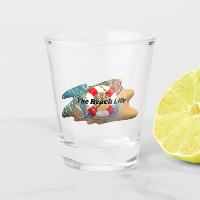 The Beach Life Shot Glass (Front)