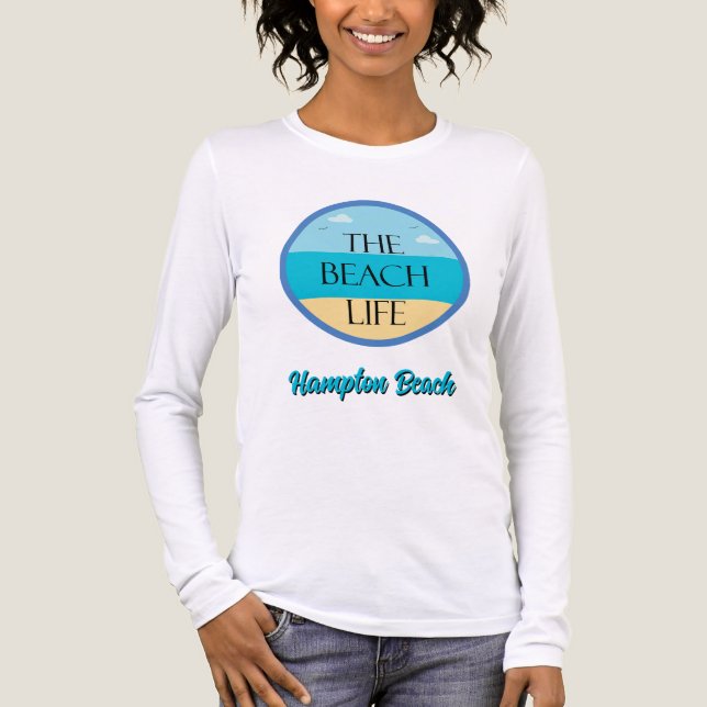 The Beach Life With Customizable Beach Name Tri-Blend Shirt (Front)