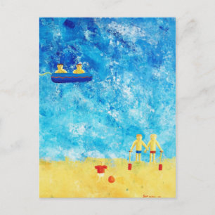 The Beach Painting Postcard