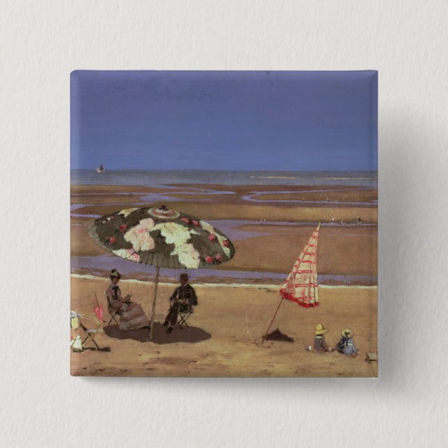 The Beach Pinback Button (Front)