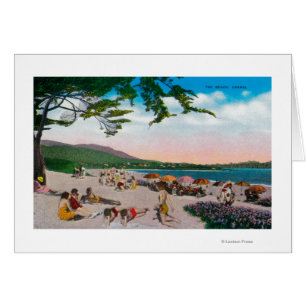 The Beach Scene at Carmel, California Cards