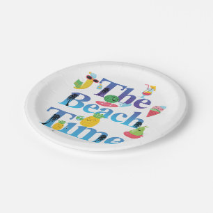 The Beach Time Paper Plates