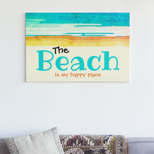 The Beach Wooden Box Sign