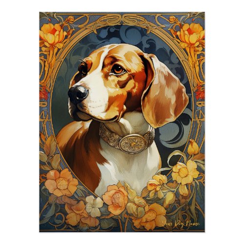 The Beagle Dog 003 _ Natalia Mucha Poster