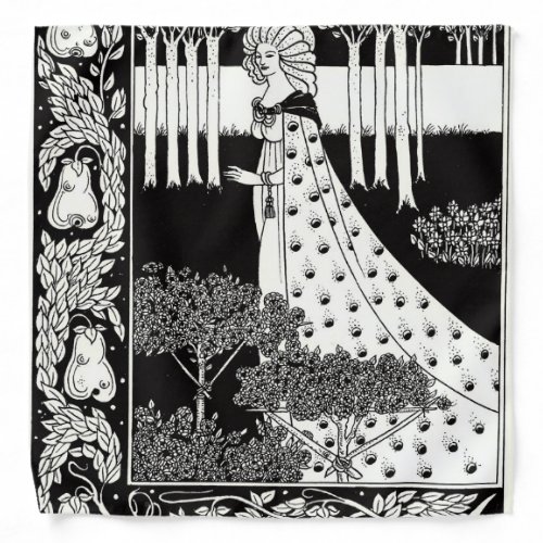 The Beale Isoud at Joyous Gard Aubrey Beardsley Bandana