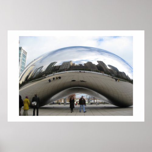 The Bean in Millennium Park Chicago Poster