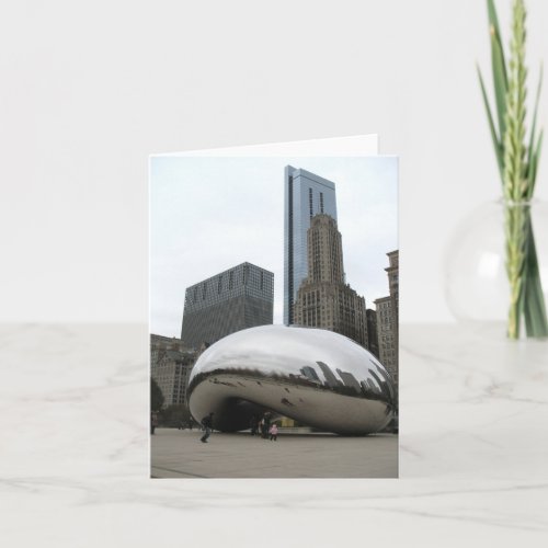 The Bean Sculpture in Chicago blank note card