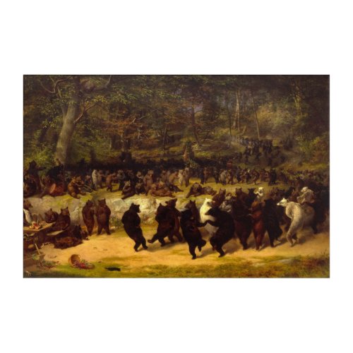 The Bear Dance 1870 by William Holbrook Beard Acrylic Print