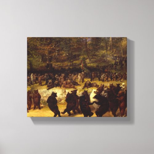 The Bear Dance 1870 by William Holbrook Beard Canvas Print