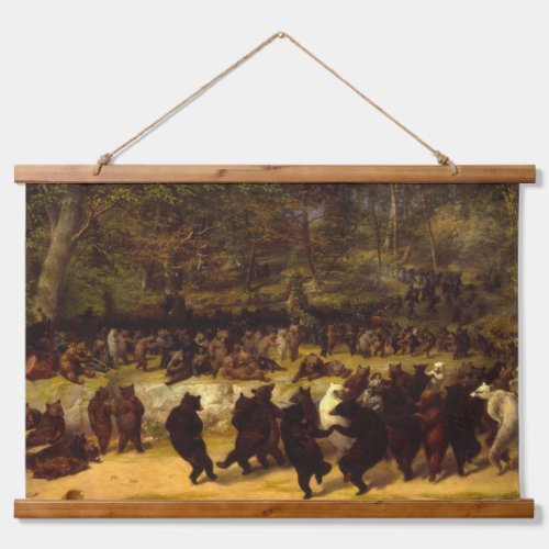 The Bear Dance 1870 by William Holbrook Beard Hanging Tapestry