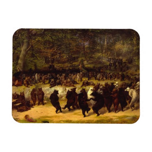 The Bear Dance 1870 by William Holbrook Beard Magnet