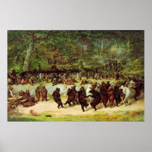 The Bear Dance by William Holbrook Beard Poster