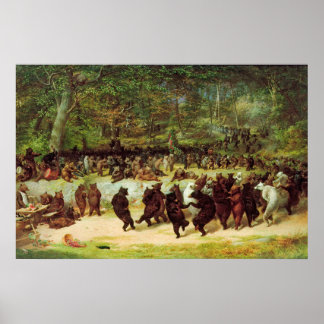 The Bear Dance by William Holbrook Beard Poster