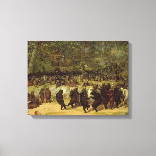 The Bear Dance Painting _ William Holbrook Beard Canvas Print