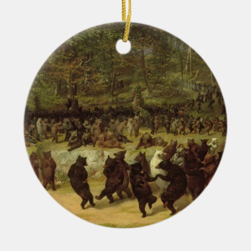 The Bear Dance Painting _ William Holbrook Beard Ceramic Ornament