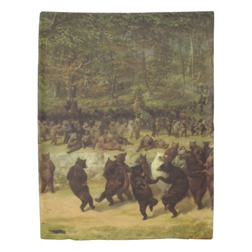 The Bear Dance Painting _ William Holbrook Beard Duvet Cover