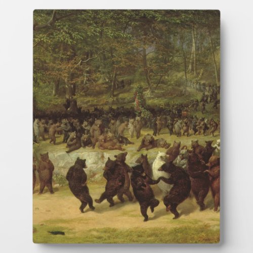 The Bear Dance Painting _ William Holbrook Beard Plaque