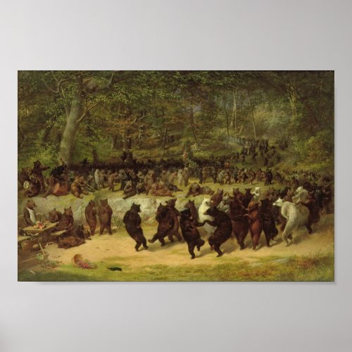 The Bear Dance Painting _ William Holbrook Beard Poster