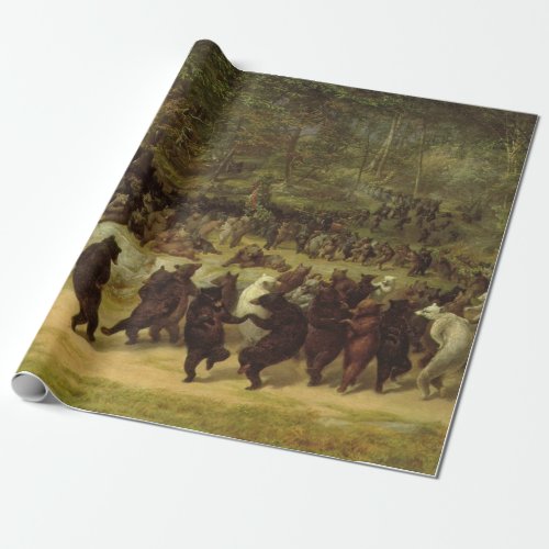 The Bear Dance Painting _ William Holbrook Beard Wrapping Paper