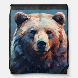 The bear drawstring bag