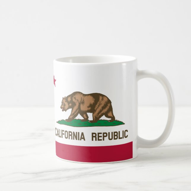 The Bear Flag - Flag of the State of California Coffee Mug (Right)