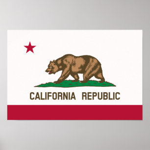 The Bear Flag - State of California Poster