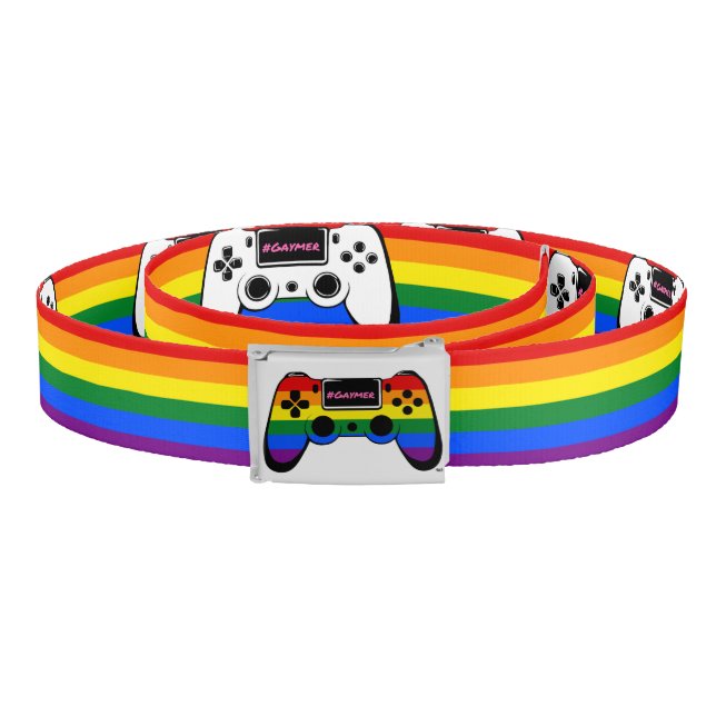 The Bear Geek's #Gaymer Rainbow Belt (Coil)